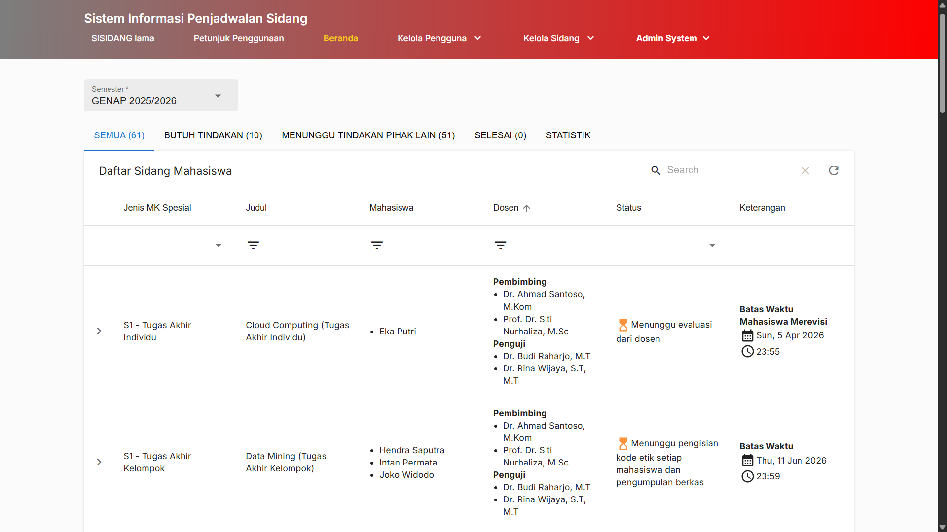 SiSidang Court Scheduling Platform